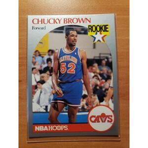 Chucky Brown 1990-1991 NBA Hoops #71 - Rookie - Cleveland Cavaliers - Fresh Pull